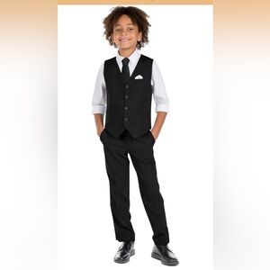 Marvelous Kids Boys' 6-Piece Formal Slim Fit Suit Set, size 12